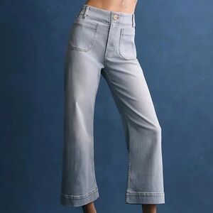 The Colette Crop High-Rise Wide-Leg Jeans by Maeve (Anthropologie)
